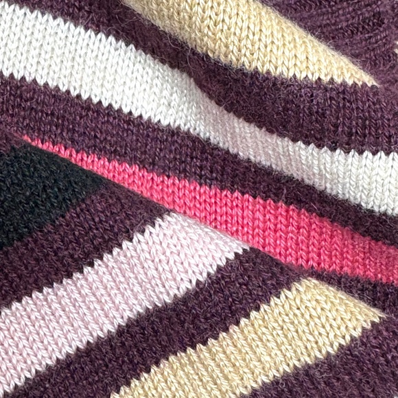 vest top THE LIMITED XS/S vintage striped V neck pullover silk blend fine knit - Picture 5 of 8